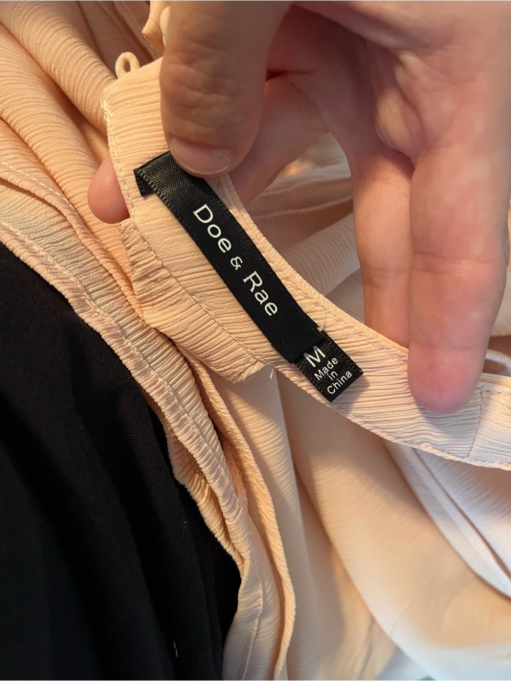 Doe & Rae Peach Cold-Shoulder Ruffle Camisole - Picture 2 of 2